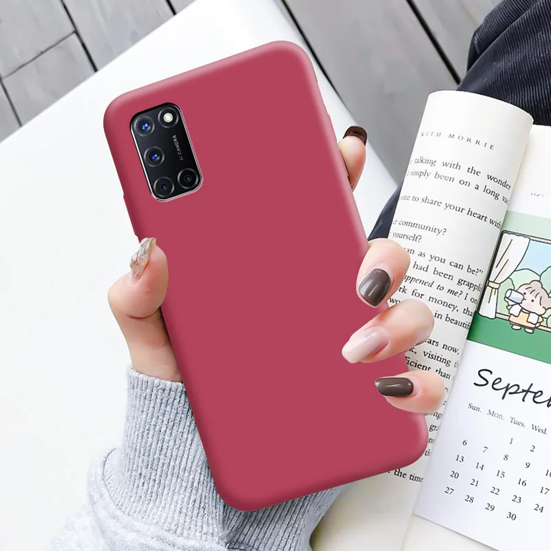

OPPO A72 Case A52 Protective Phone Shell Frosted Silicone Casing Candy Color Colorful Soft TPU OPPO A92 Back Cover Popular