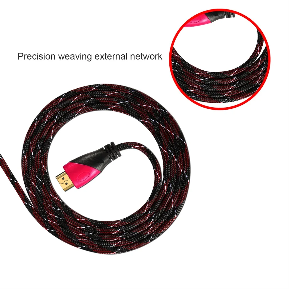 Высокоскоростной 8 метров/26 футов красный + черный HDMI 4K x 2K кабель высокой четкости