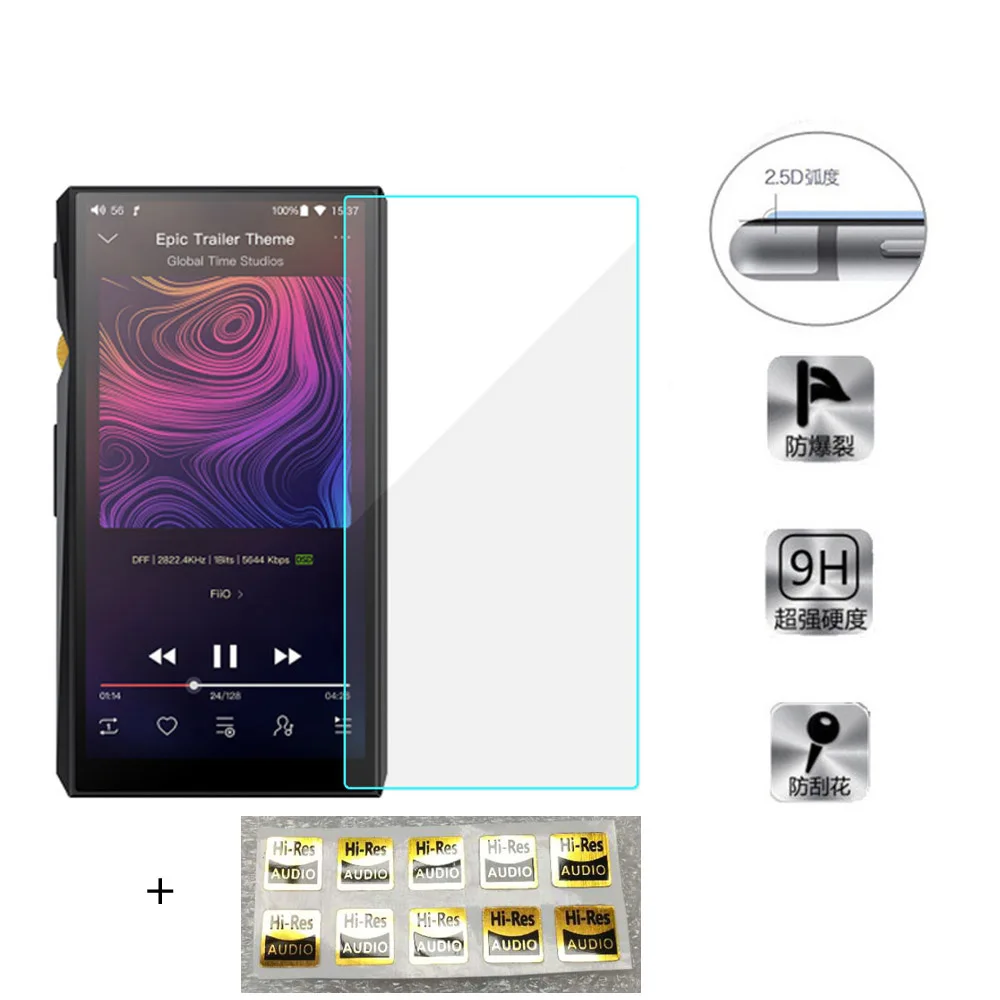 Running Camel 9H Премиум защитное закаленное стекло для Fiio M11 и M11 Pro MP3 Защита от царапин, Передняя пленка