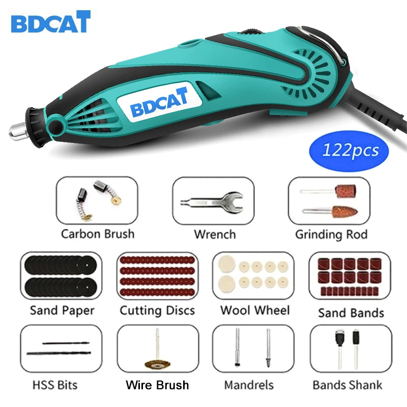 Электрическая шлифовальная машина 180 Вт гравер мини дрель полировальная 6