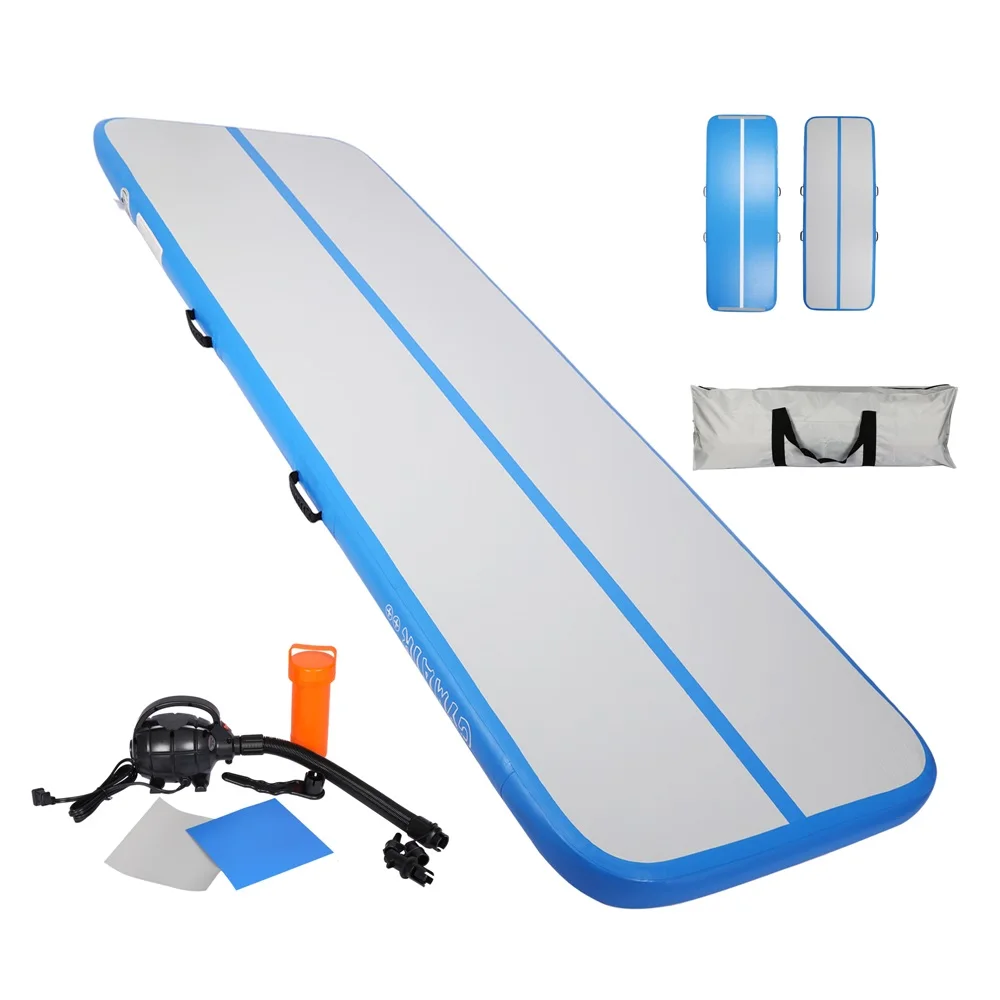 

AirTrack Tumbling Air Track Inflatable Gymnastics Floor Trampoline Electric Air Pump for Home Use/Training/Cheerleading/Beach 3M