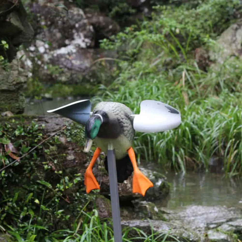 

1PCS PE Hunting Bait Outdoor Duck Decoy Electric Remote Control Or Wind Powered Motion Duck Decoy For Garden Backyard Decor
