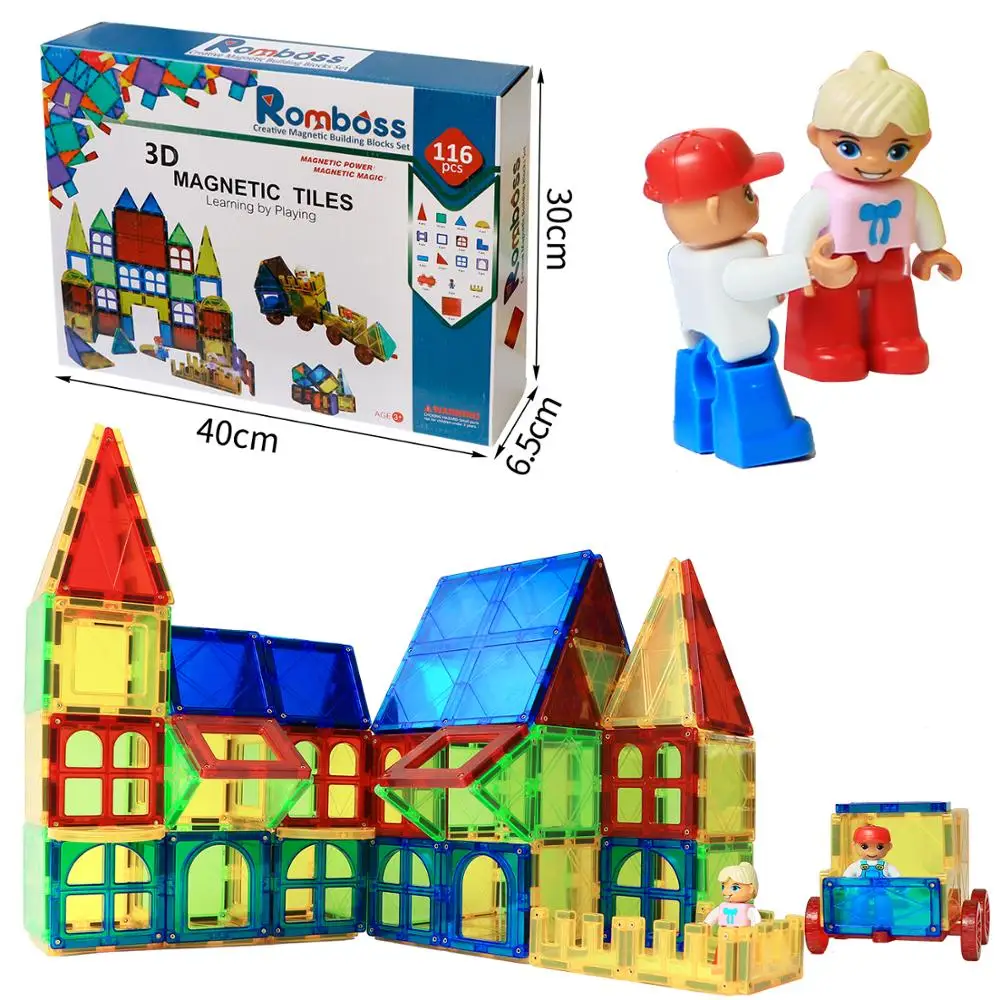 Big Size Magnetic Bricks Building Blocks Set Constructor Games Magnet Designer Tiles Educational Toys for Children | Игрушки и хобби