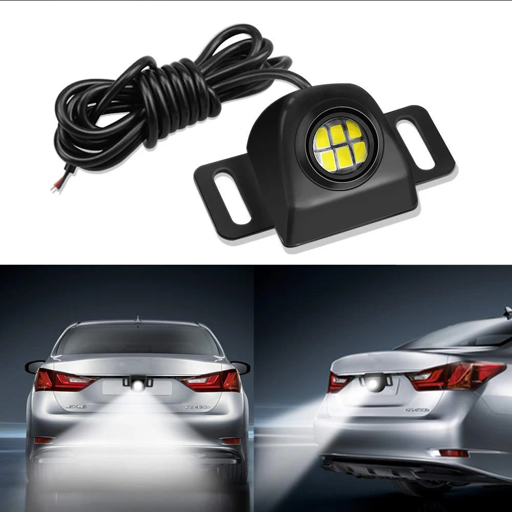 

GEETANS 2PCS Mini Auxiliary Reverse Light Bulb LED backup Camera Illumination System Waterproof Car Styling Accessories 6000K CE