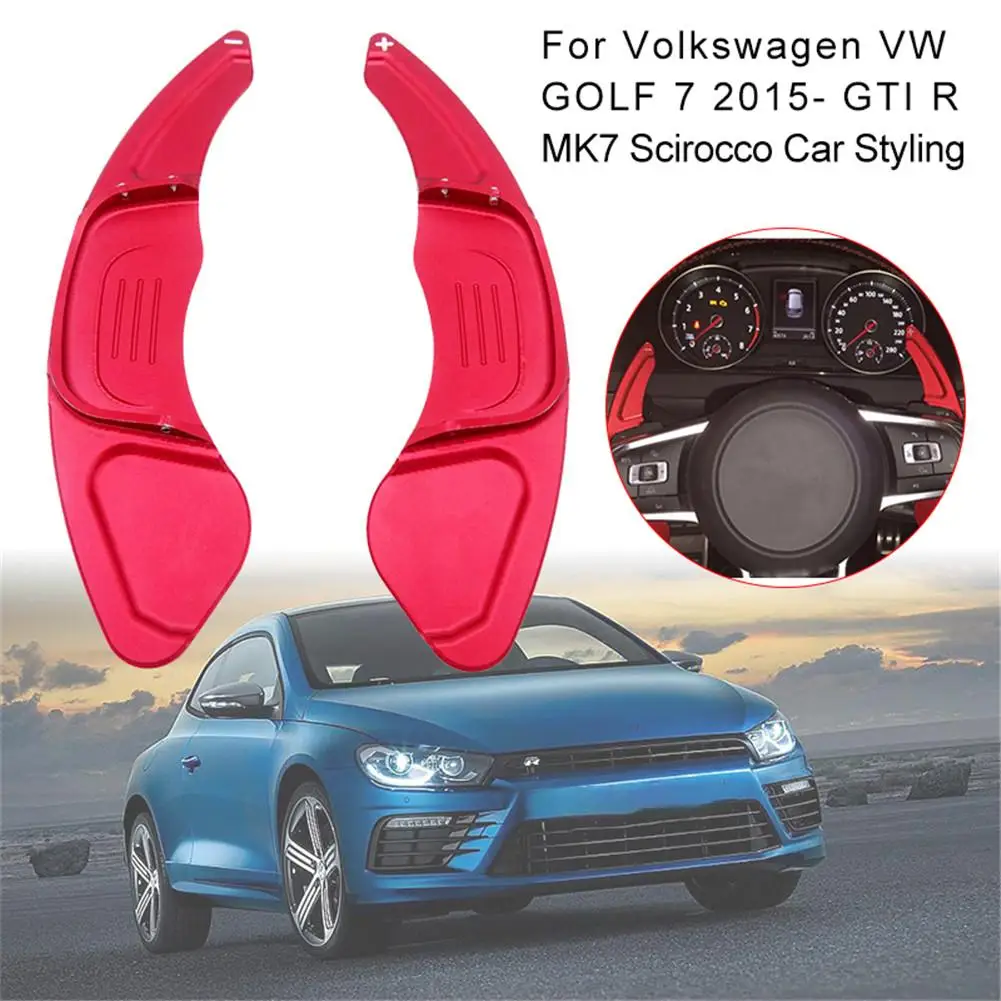 Автомобильный Алюминиевый руль переключения лопасти для Volkswagen VW GOLF 7 2015-GTI R MK7