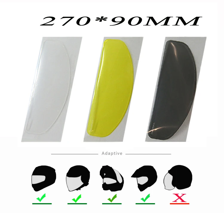 

Мотоциклетный шлем противотуманный козырек Универсальный TAC прозрачный непромокаемый объектив вставка пленка ветрозащитный противотуман...