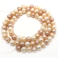 16 inches 5 6mm a natural multicolor potato shaped freshwater pearl loose strand