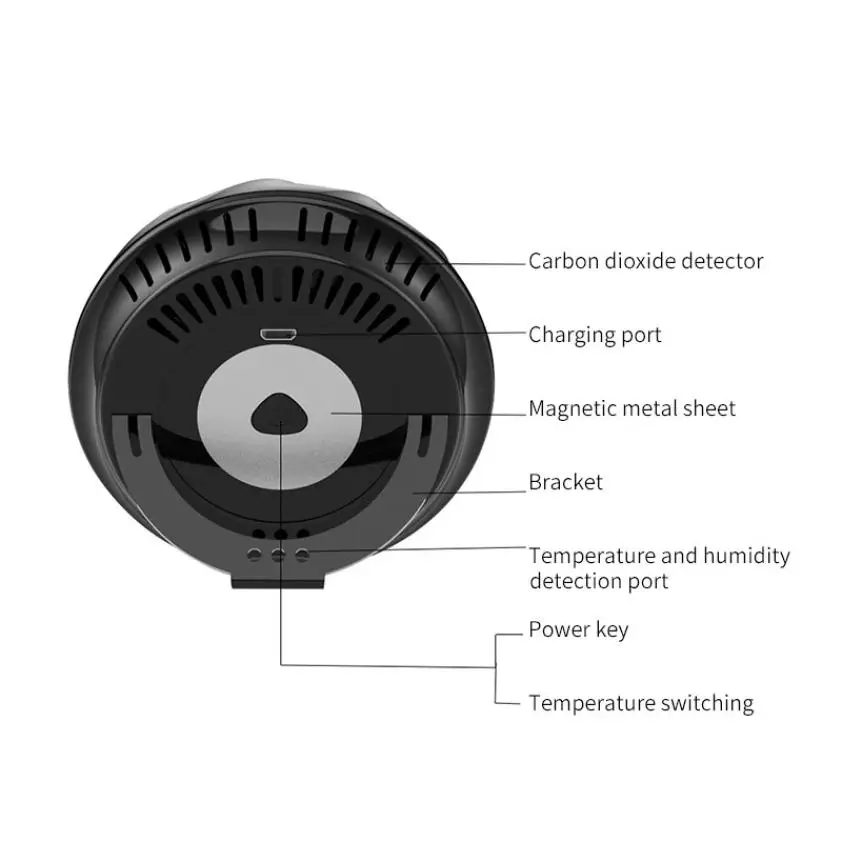 

Carbon dioxide detector air quality formaldehyde concentration detection air quality detector temperature and humidity CO2