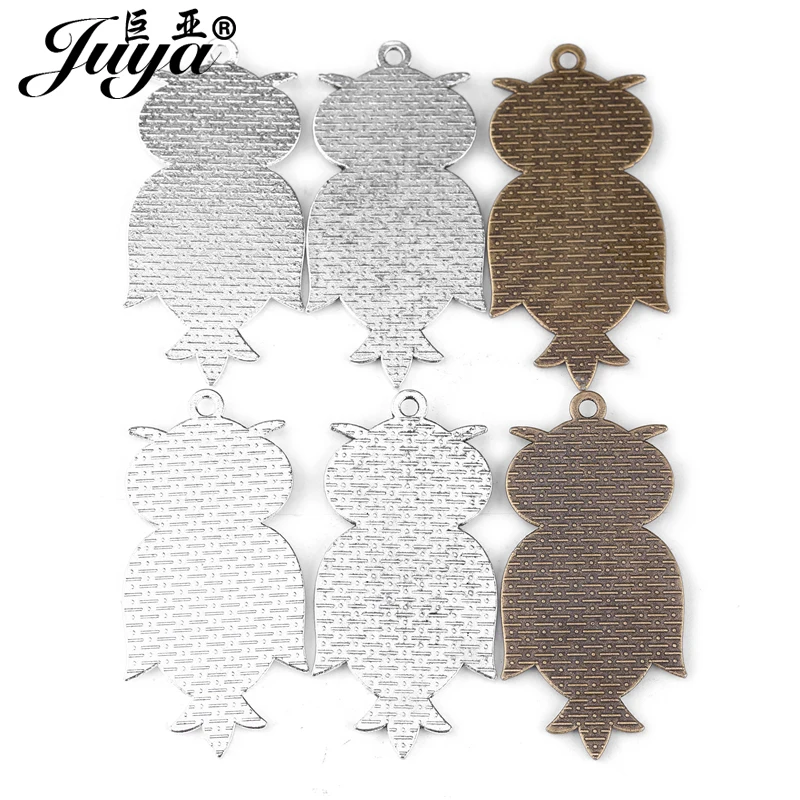 10 шт./лот подвеска в виде совы основа для установки пустой ободок лоток подходит