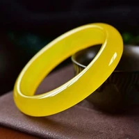 new natural brazilian agate jade bracelet yellow chalcedony boutique fashion bangle jewelry gift wild accessories
