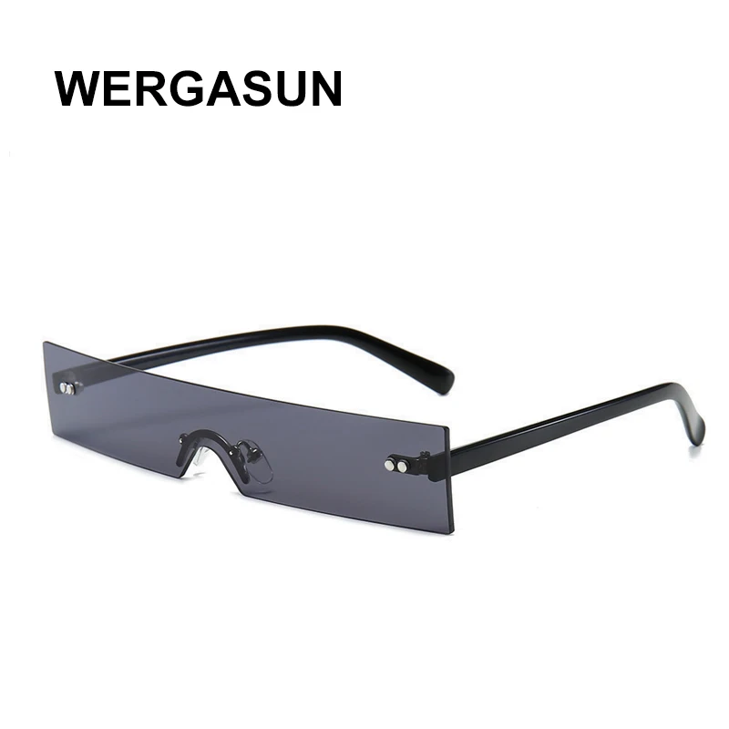 Небольшие прямоугольные солнцезащитные очки WERGASUN женские модные прозрачные