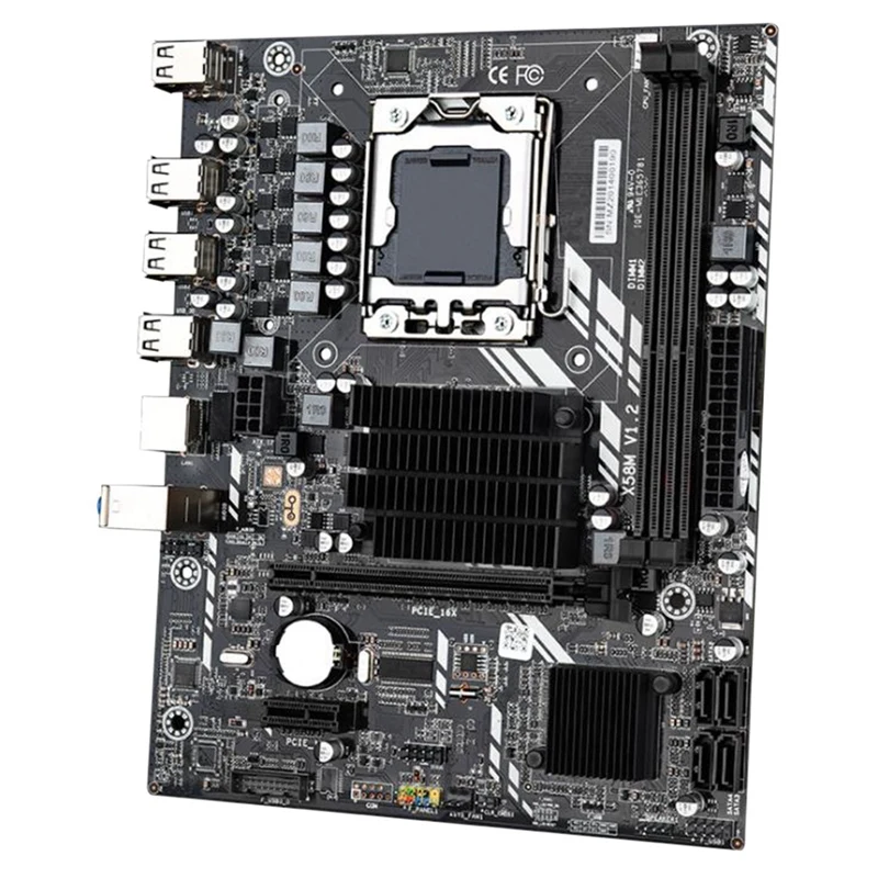 

X58M 2.0 Computer Motherboard 1366-Pin Xeon CPU X5650 5670 Supports DDR3 ECC Memory Game Kit Motherboard