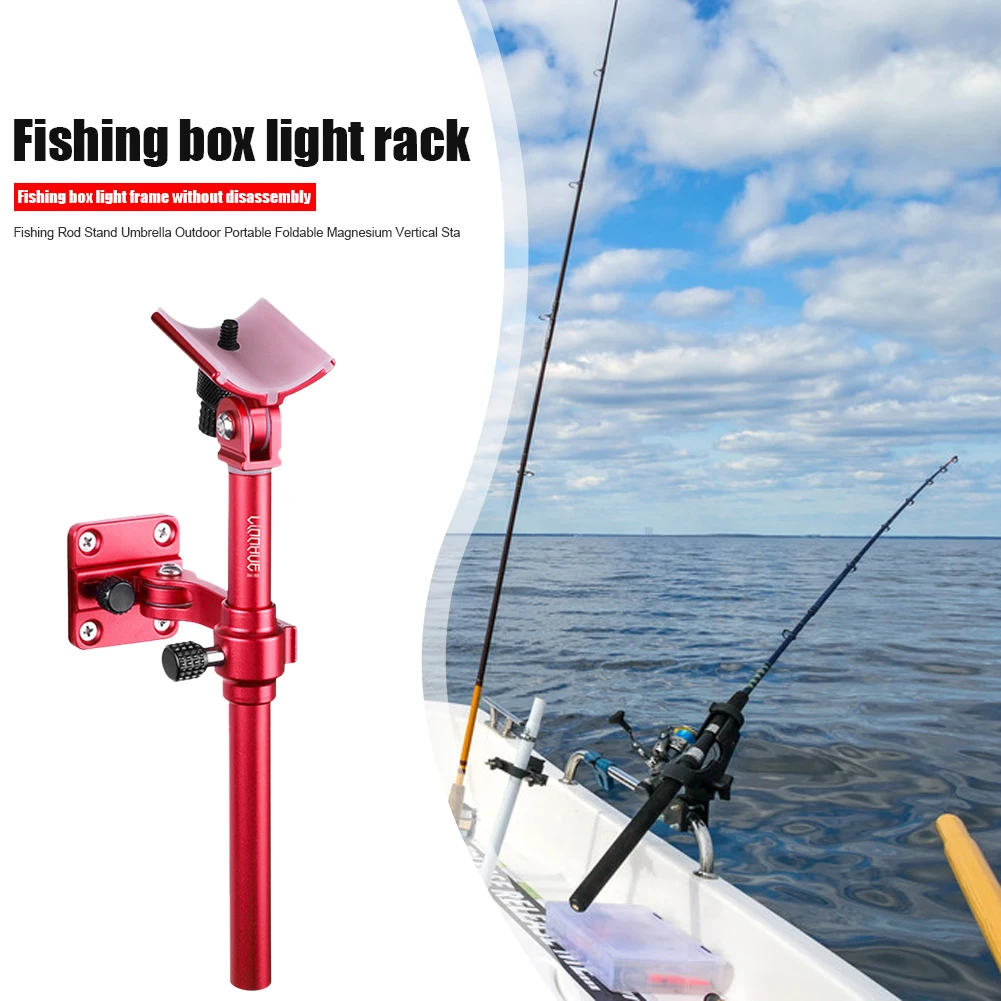 

Fishing Rod Light Stand Portable Fishing Box Magnesium Alloy Bracket Holder