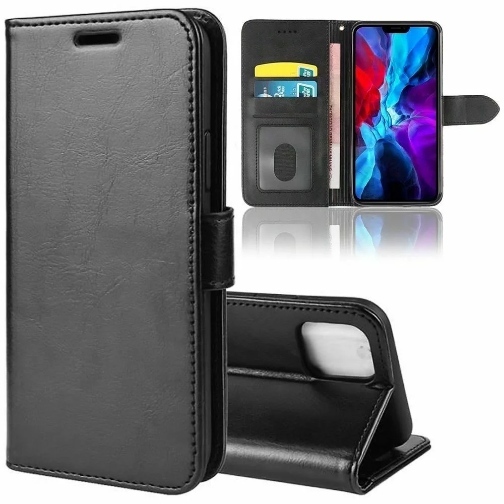 

Coque Etui Flip Cover Noir For iPhone 12 Mini 12 Pro Max 6/7/8/Plus/XS/XR/11 Pro