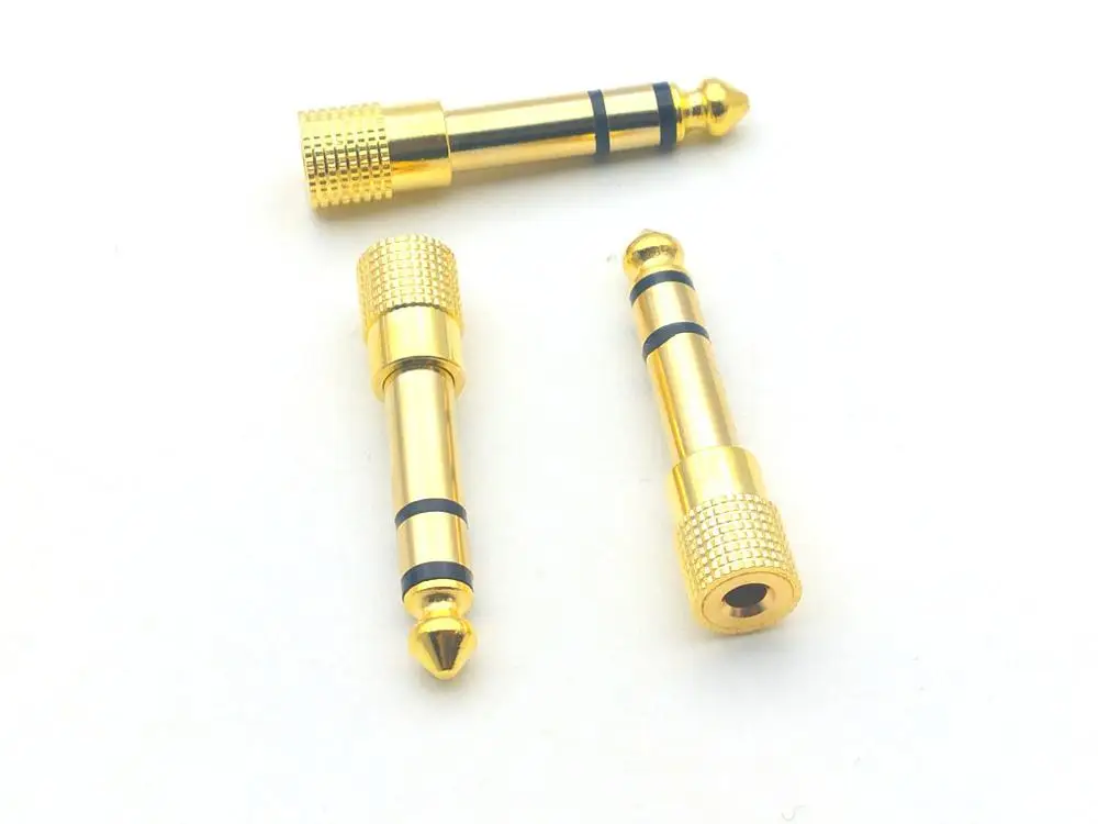 

6.3 connector Gold plated Audio 6.35mm Male Plug to 3.5mm Female Jack Aux Stereo TRS Adapter