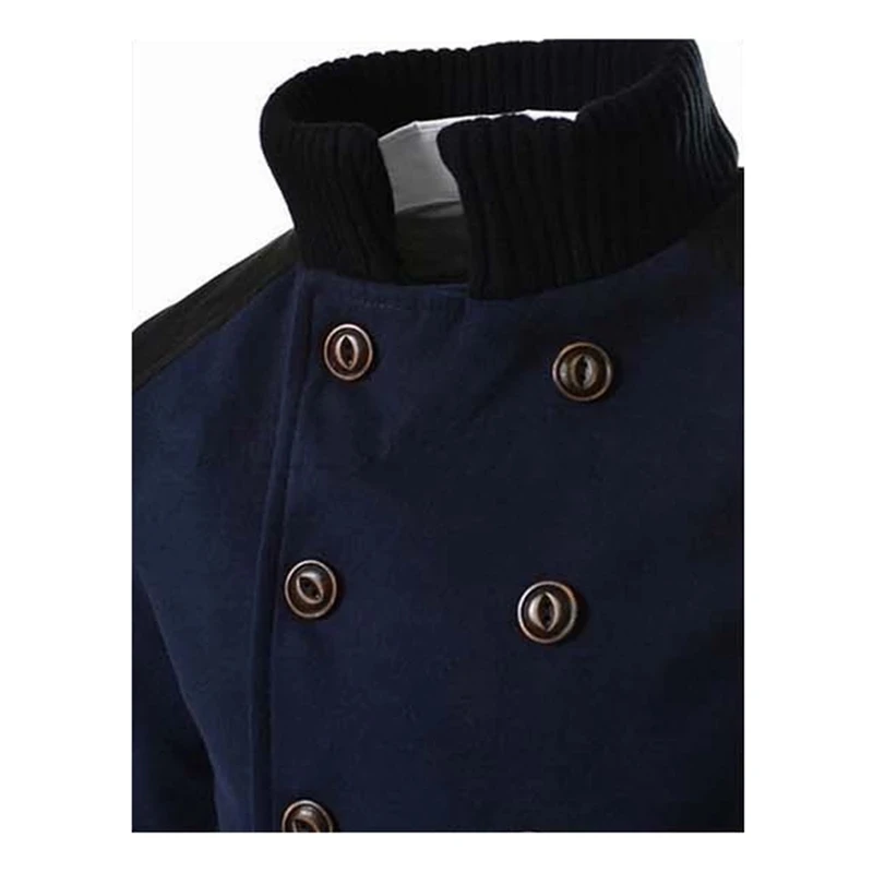 

Winter Men's Wool Coat Slim Casual Long Jacket Warm Woolen Coats Overcoat Male Wool Double Breasted Winter Coat Men