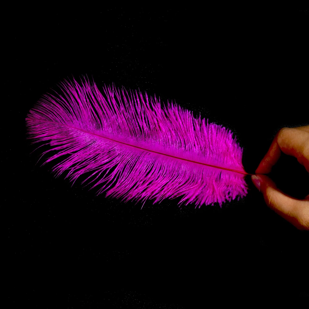 Натуральные и красивые 15-20 см (6-8 дюймов) окрашенное перо страуса сливово-красный