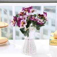 1pc artificial flower pansy garden diy stage party home wedding craft decoration cloth weddings parks flowers artificial pansy