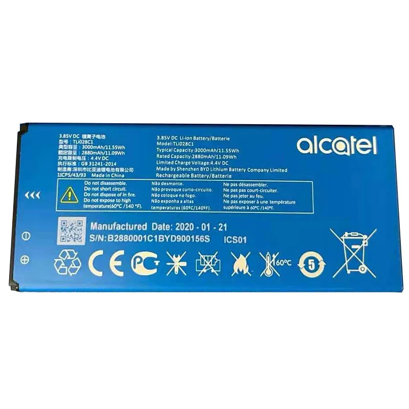 

Аккумулятор TLI028c1 3000 мАч для Alcatel TLI028c1 TLI028c7