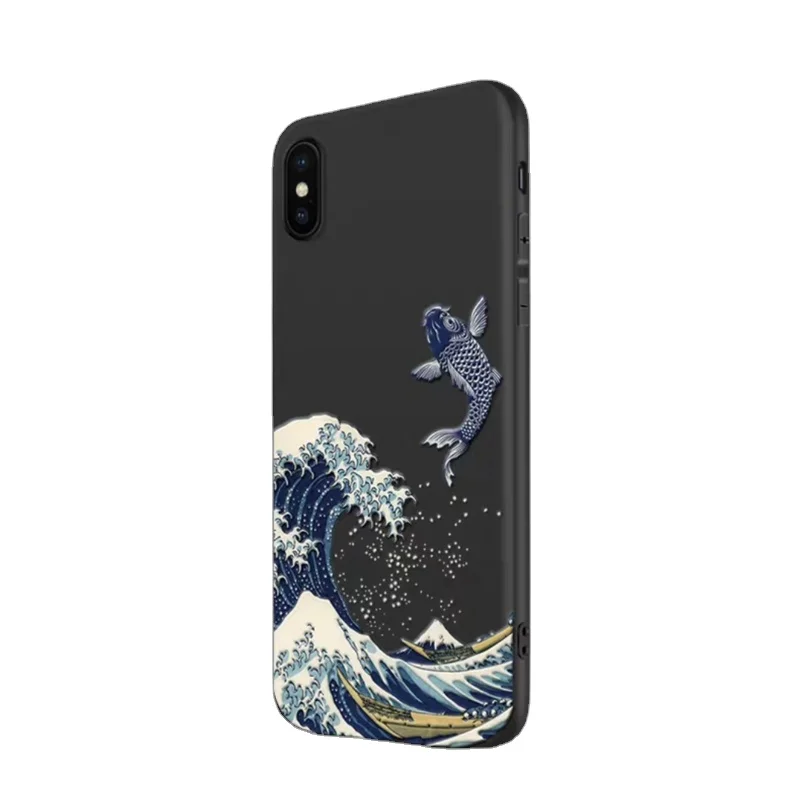 

For iphone 12 11 Pro Max 7 8 6s 6 s Plus Case Cute 3D Wave Cover For Fundas iphone SE 2020 X XR XS Max 5 s 5s Apple Phone Cases