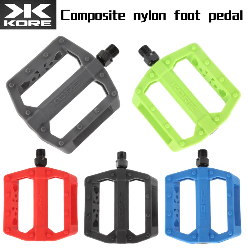 

KORE MTB Pedal Road Bike Nylon Pedal Super Light Anti-skid Chromium-Molybdenum Steel Shaft Bicycle Accessories