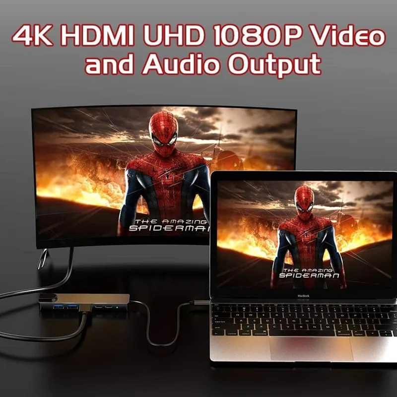 USB Type C Hub Type-C к HDMI-совместимый адаптер 4K VGA RJ45 Lan Ethernet SD TF USB-C 3 0 видео для MacBook Pro OTG |