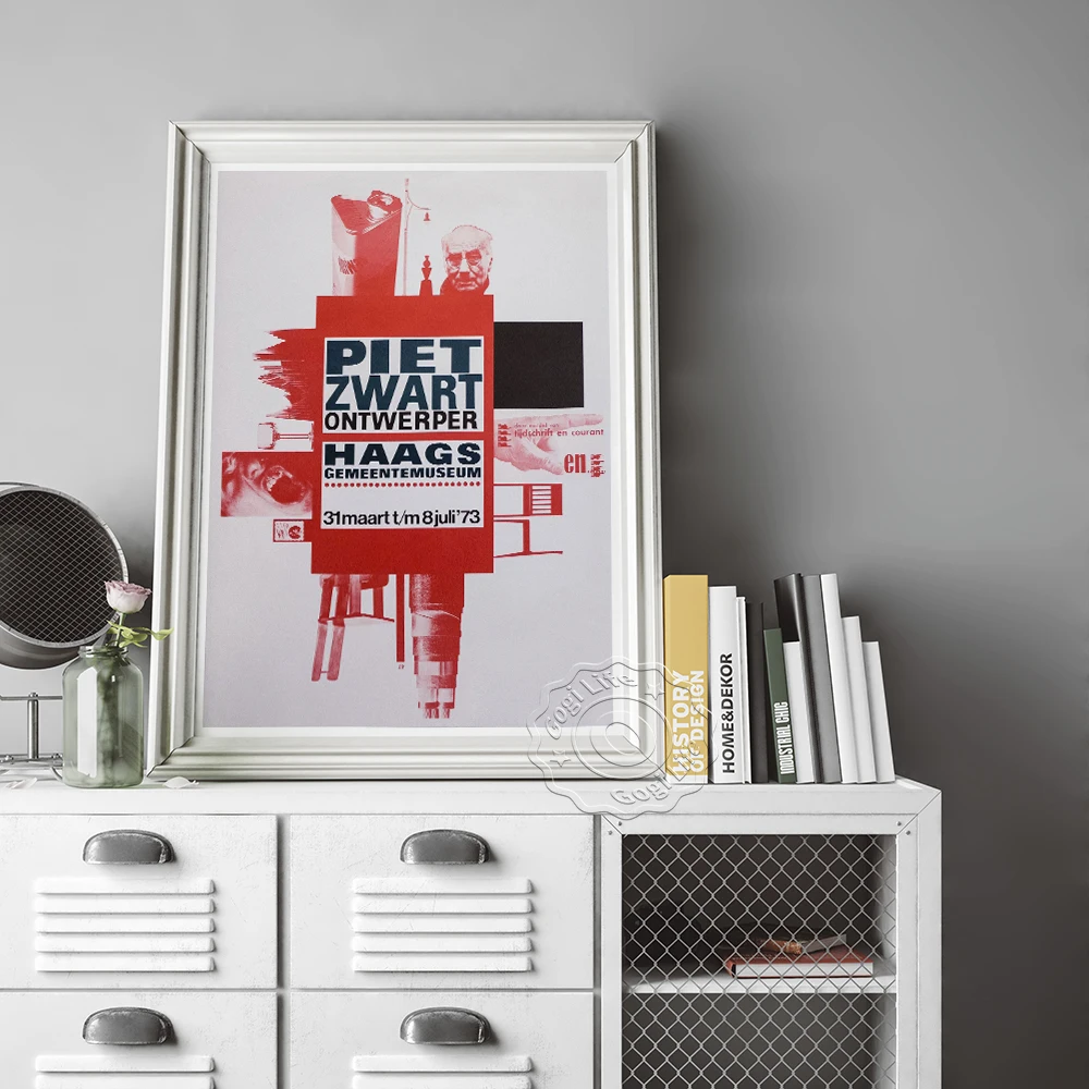 Винтажная художественная выставка Piet Zwart Постер с абстрактным графическим