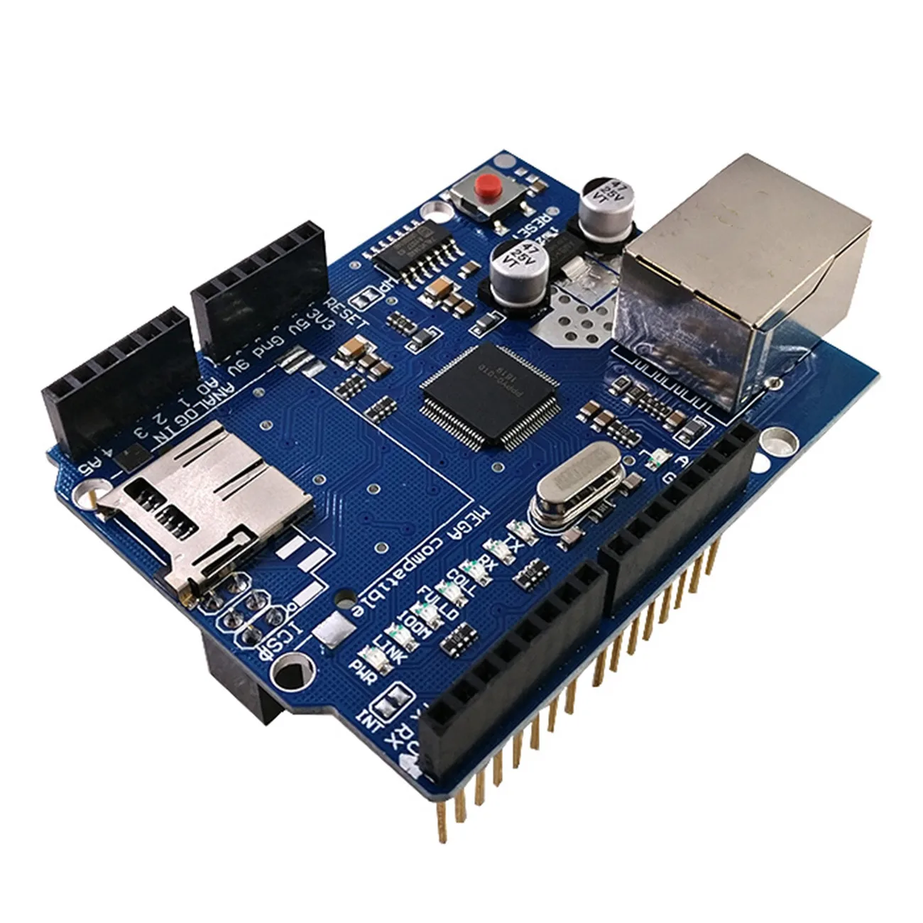 Mega2560 Ethernet Shield W5100 Mega 2560 R3 Network Expansion Board For Arduino | Электронные компоненты и