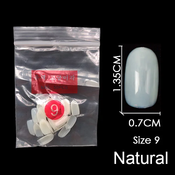 Natural-Size-9 Купите некоторые размеры s коротких круглых накладных гвоздей полный размер ногтей 0 1 2 3 4 5 6 7 8 доступны 3 цвета накладные ногти для ногтей DIY - Цвет: Natural-Size-9