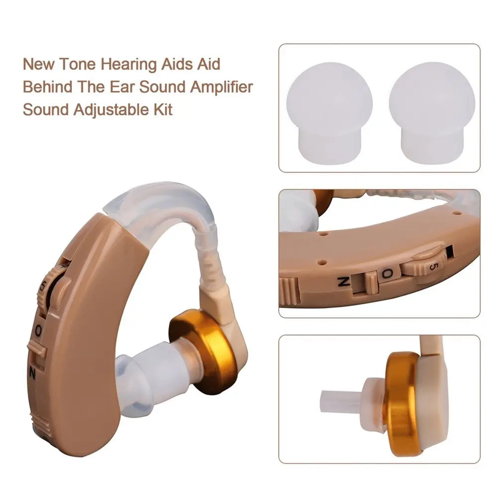 

JZ-1088E Portable Mini Behind Ear Adjustable Tone Digital Hearing Aid High-Low Tone Best Sound Voice Amplifier Sound Enhancer