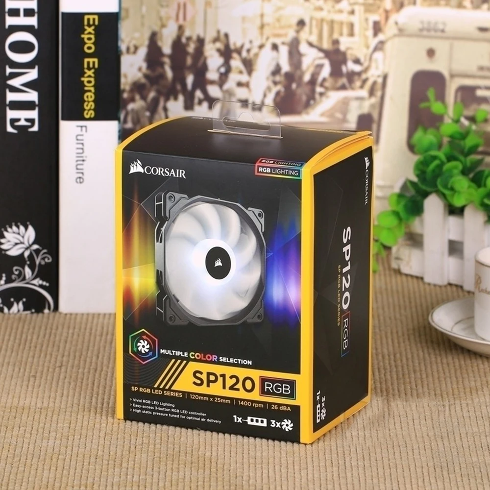 CORSAIR SP120 RGB светодиодный чехол высокого статического давления для ПК с
