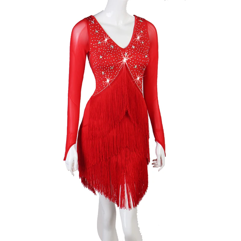 Женское платье для латиноамериканских танцев соревнований по