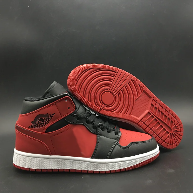 Новинка 1 Баскетбольная обувь с высоким каблуком Chicago Banned Game Royal Top s Спортивная