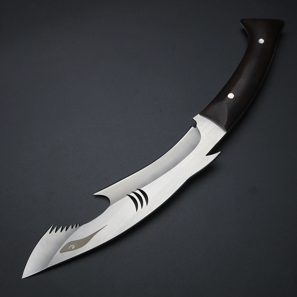 Нож с фиксированным лезвием типа акулы для кемпинга охоты|Ножи| |