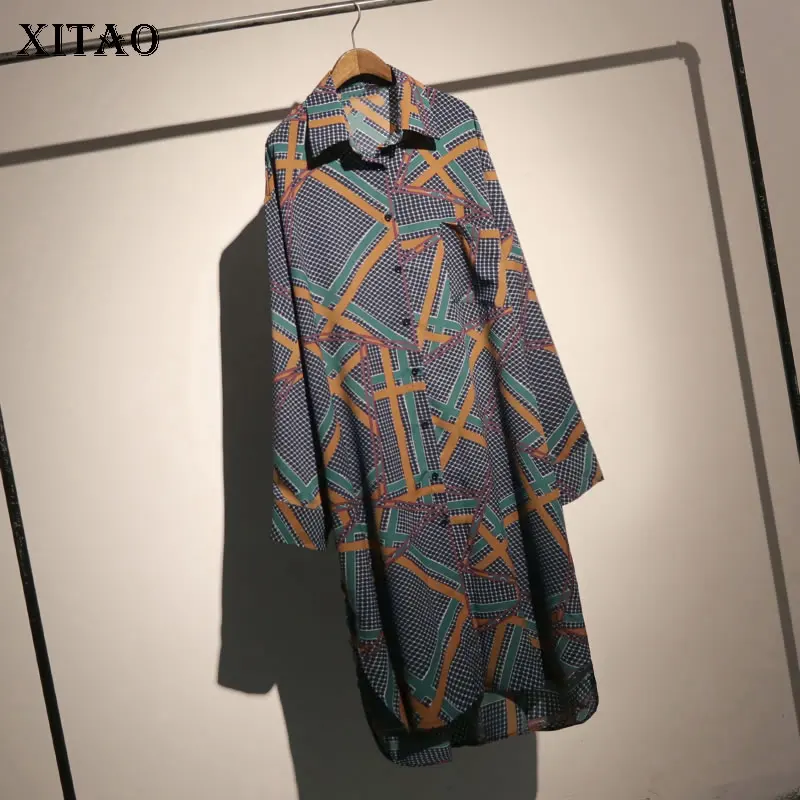 [XITAO] женское платье весна-лето 2019 корейская мода новинка воротник-стойка