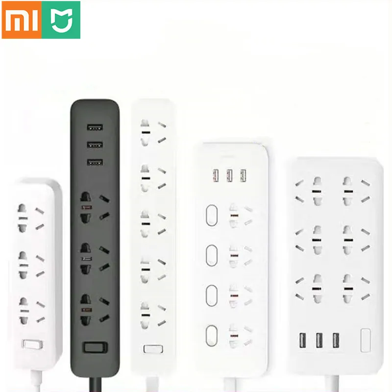 Оригинальная смарт-лента Xiaomi Mijia 3 2A с usb-портами для быстрой зарядки + гнезда Xiaom MI