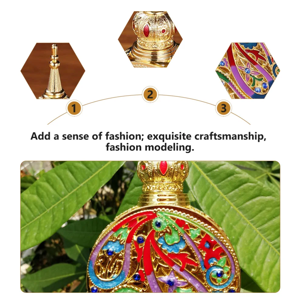 

1pc Creative Essential Oil Bottle Exquisite Cosmetic Perfume Bottle (Golden)