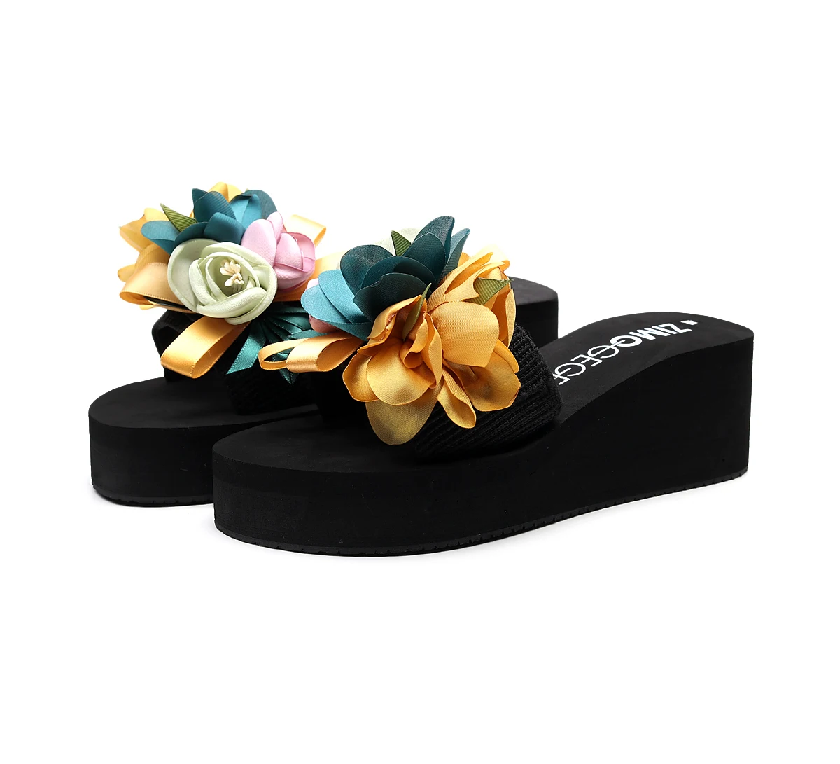 Новые розовые шлепанцы на высоком каблуке ручной работы лето 2019 роскошные милые