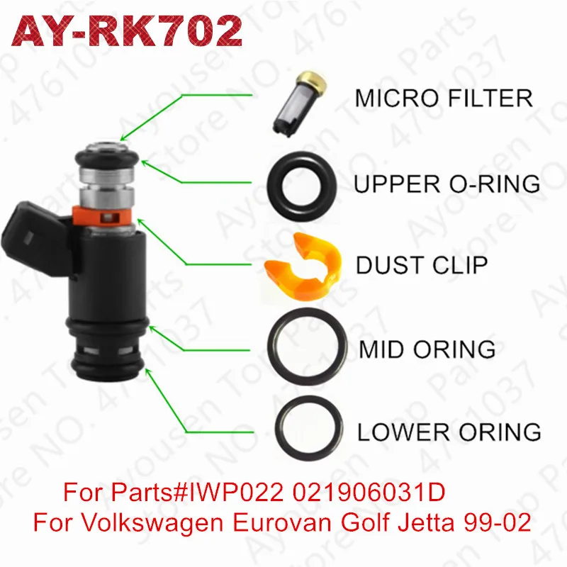 10 комплектов топливных форсунок Φ Je tta Golf G ti Vr6 021906031D|Топливный инжектор| |