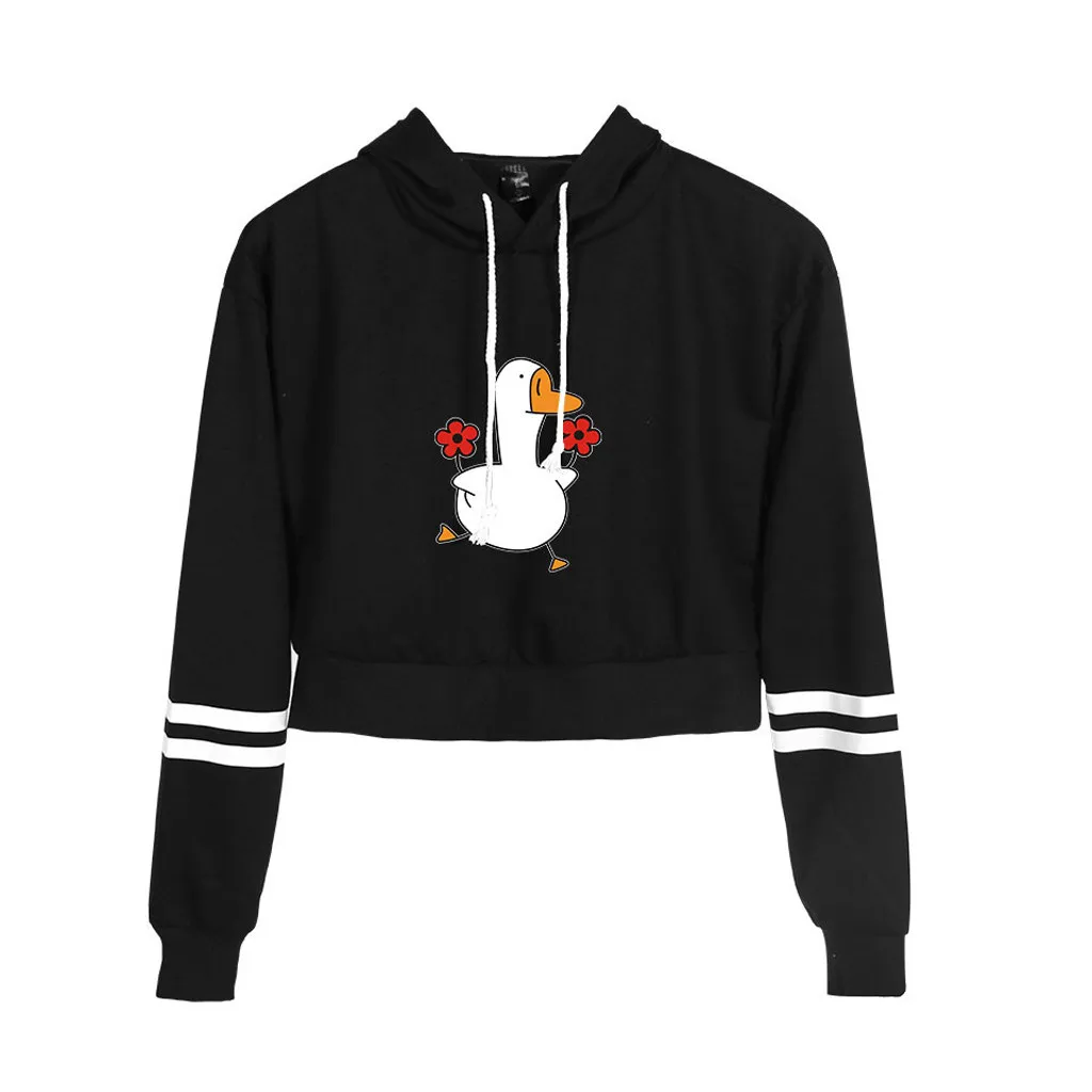 Женский топ с круглым вырезом SAGACE куртка капюшоном и длинным рукавом Милая