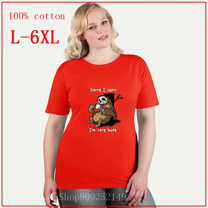 Ленивый Ленивец crazy animal city coffee sleep white размера плюс для женщин 4XL 5XL 6XL женские