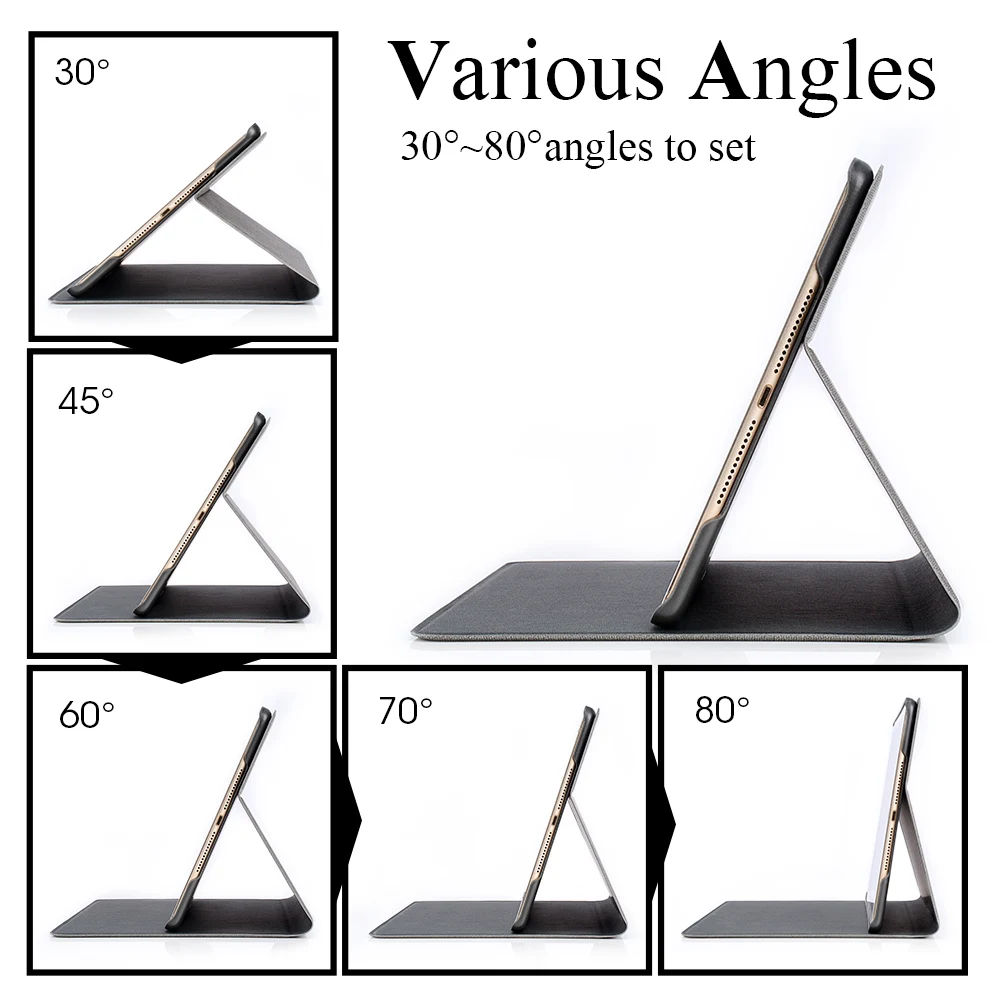 للبيع حافظة جلدية مغناطيسية ذكية لجهاز IPad ، حافظة جلدية مغناطيسية ذكية لجهاز IPad Air 1 2 9.7