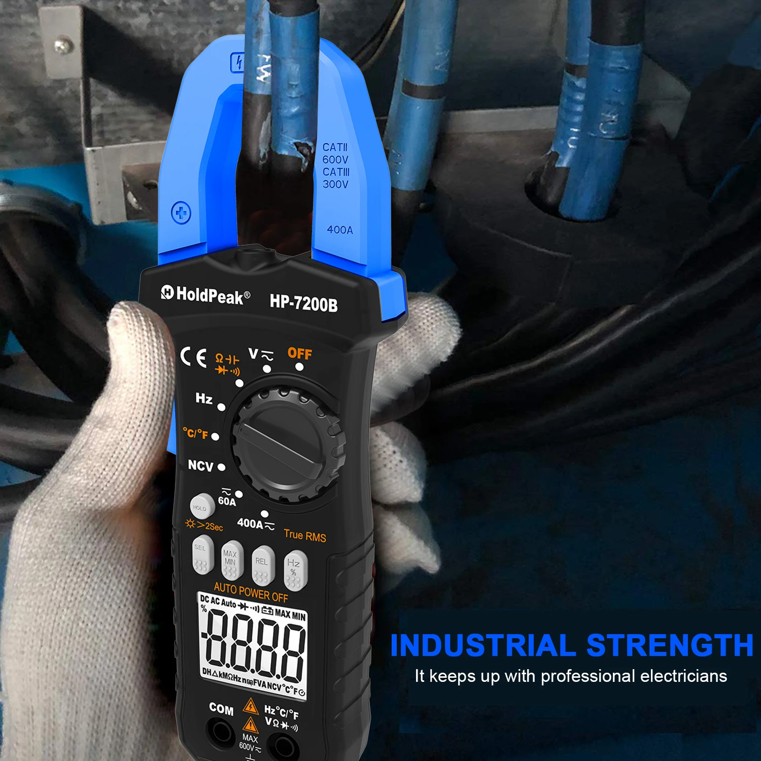 

HoldPeak HP-7200B Professional Digital Multimeter True RMS NCV 20A Current AC DC Voltmeter Capacitance Resistance Tester