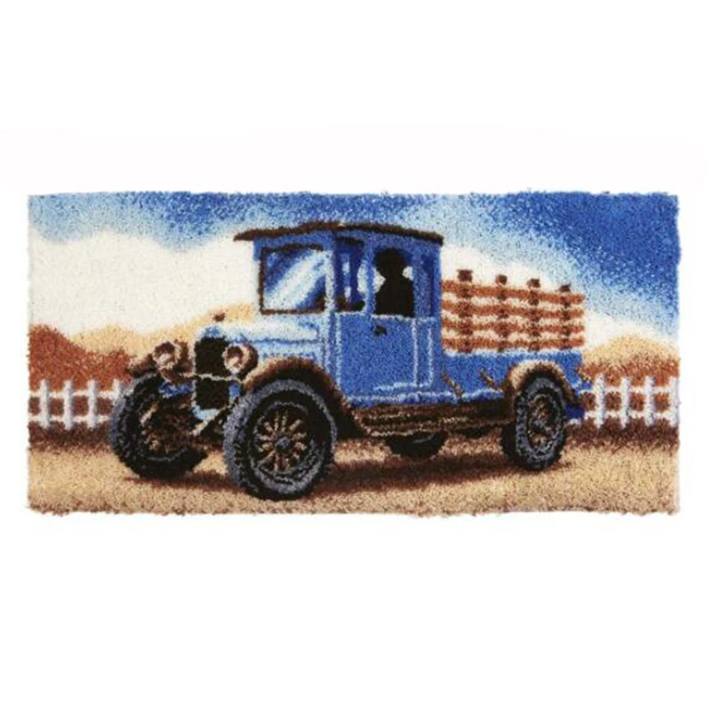 

Latch hook rug kits for adults Home decoration Cross stitch kits do it yourself Crochet strings rugs Truck Hobby and needlework