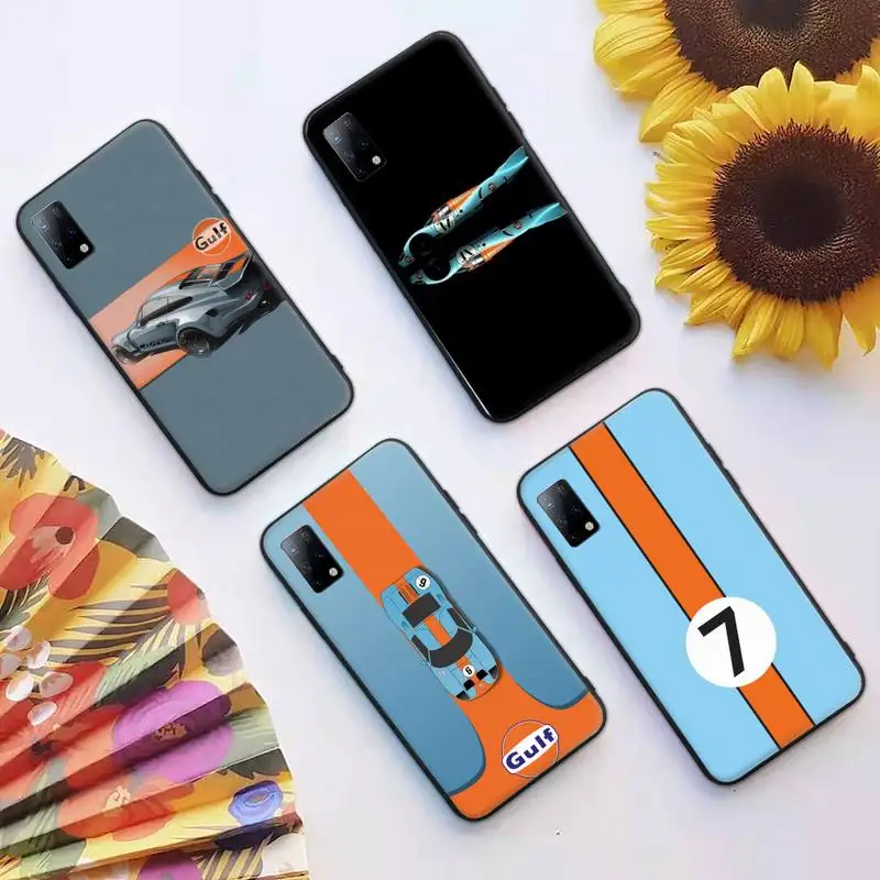 

Gulf Racing car Phone Case For Huawei mate40 mate30 mate20 mate10 mate9 lite pro soft Cover Fundas