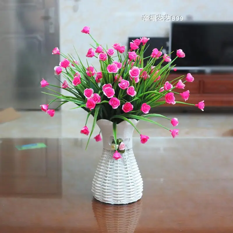 Garden Home simulation plant artificial flower potted small bonsai set indoor living room green plant decoration flower basket