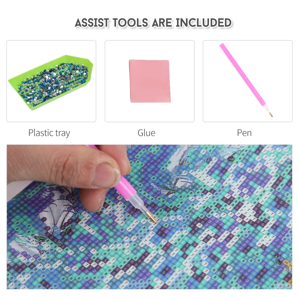 Алмазная 5D картина 12 х16 дюймов искусственная смола стразы мозаика вышивка