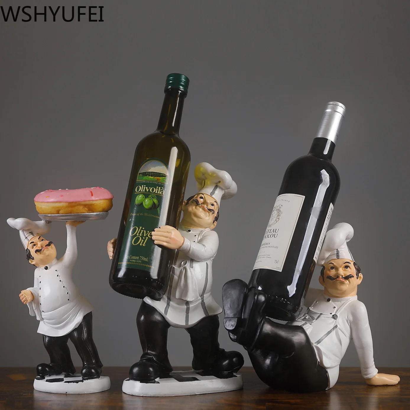 Фигурка шеф-повара из смолы для украшения дома Кухонное украшение открывалка