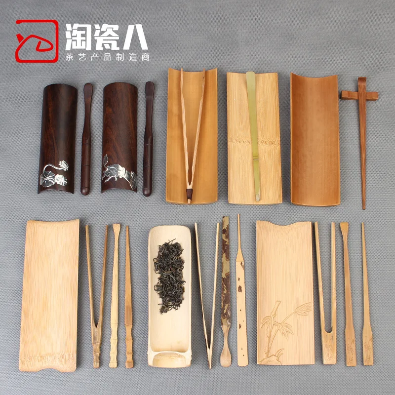 Бамбуковая чайная ложка игла для чая Подставка под кружку чай зажим набор из