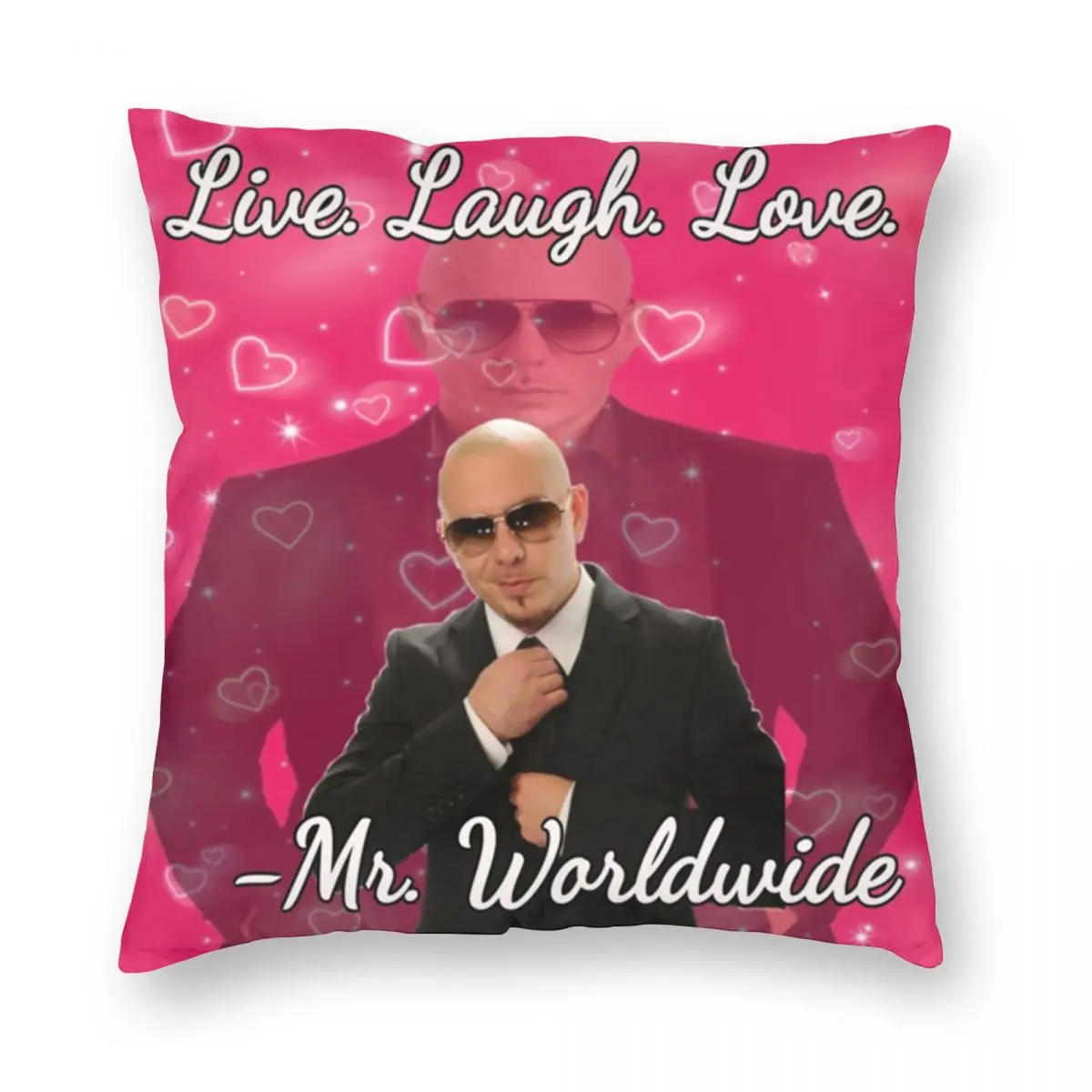 

Mr 305 Pitbull Worldwide Hippie Pillow Case Home Decorative Resuable Cushion Cover for Sofa Livingroom Polyester Pillow Cover